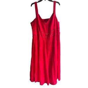 SIGNATURE by Robbie Bee Silk Red embellished satin whimsy gown Plus NWT SZ 24W